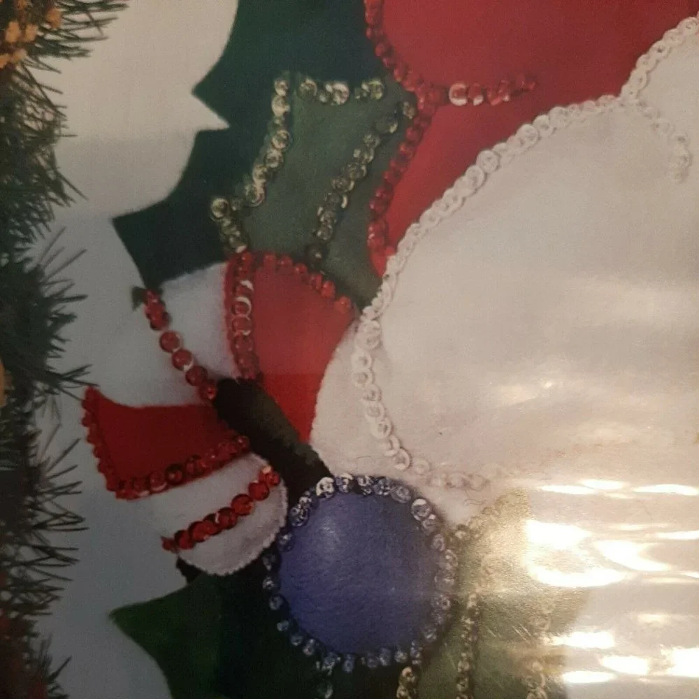 Bucilla Holly Jolly Santa Felt Wreath Kit New Pkg 18